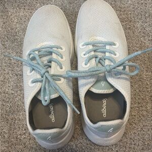 Allbirds Light Gray and Teal Sneakers